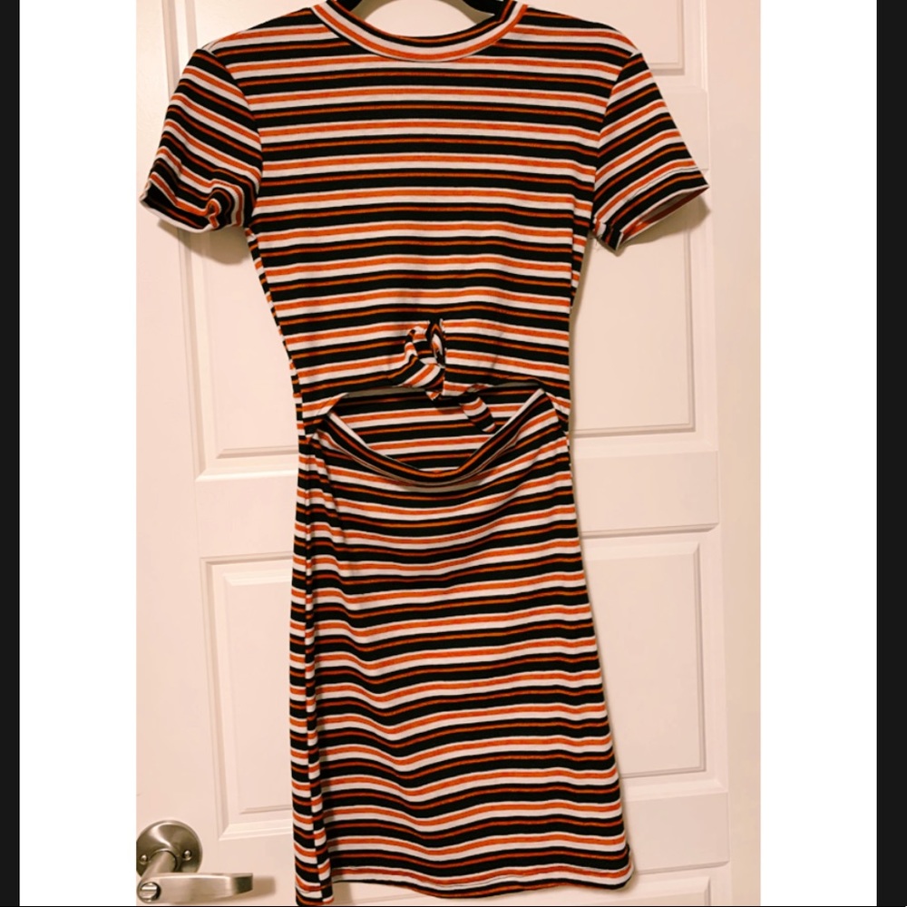 Rib Knit Tie Dress